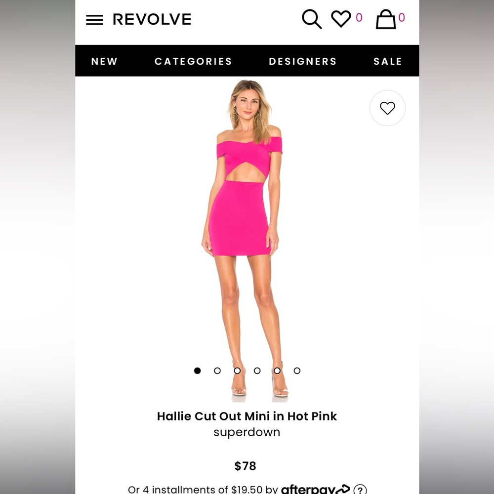 Superdown Bright Hallie Cut Out Mini in Fuchsia